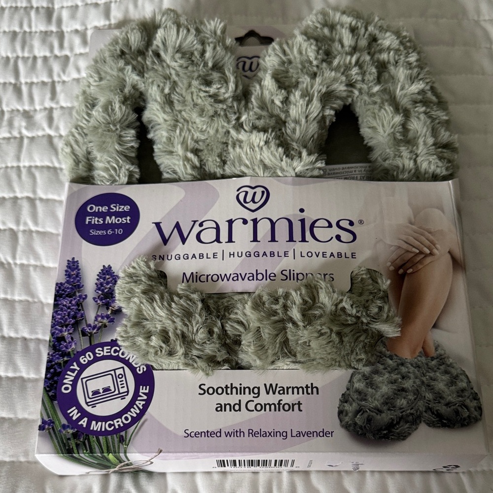 Warmies Gray Microwavable Slippers
